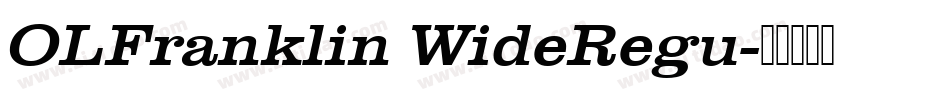 OLFranklin WideRegu字体转换